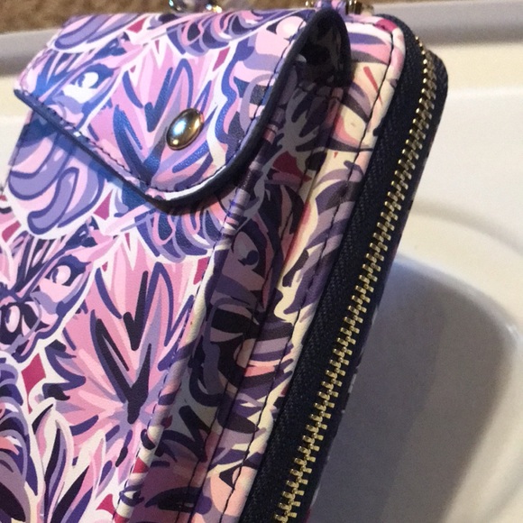 SIMPLY SOUTHERN Faux leather Cross body purse/phone wallet in tropical leaf. NWT - Picture 11 of 16